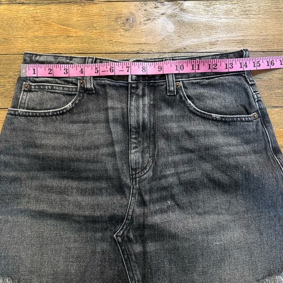 FREE PEOPLE WE THE FREE | Bailey Denim Mini Skirt Dark Gray | Size 27 Western - Picture 7 of 11